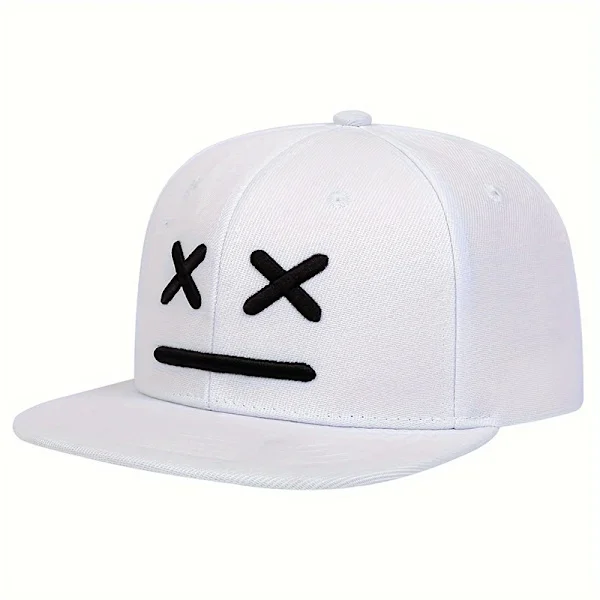 Fashion XX Leende Ansikte Broderi Baseball Keps Bomull Snapback Hattar Justerbara Hip Hop Sport Hattar Män Kvinnor Utomhus Solhattar(YJD)