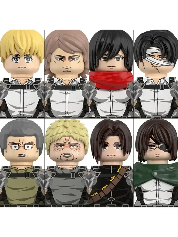 AliExpress - WM6203 attaque sur Titan Levi Ackerman Eren Mikasa géant Annie briques d'anime japonais mini figurines de jouets d'action blocs de 