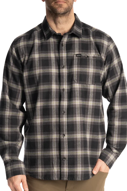 Klim Alderson Midweight Flannel Shirt Black/Asphalt L