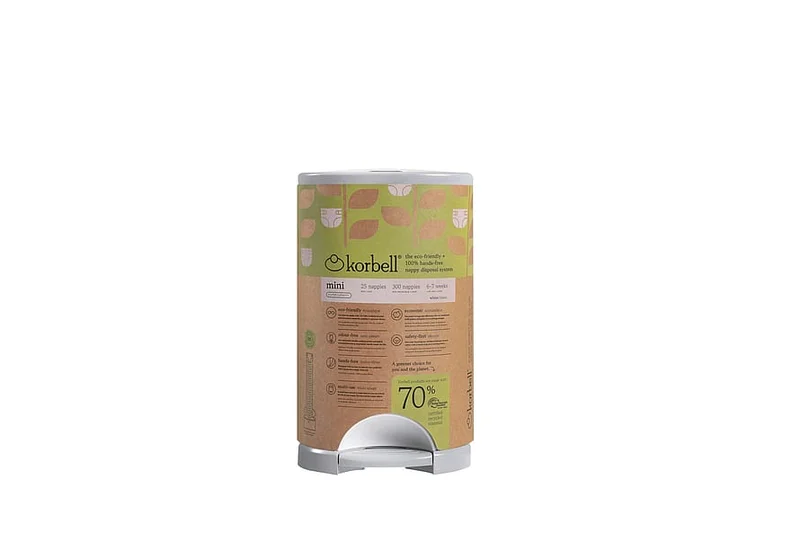 Korbell Blespand Hvid Mini 9 Liter, Børn & Forældre, Pusletid, Blespande- Og Poser