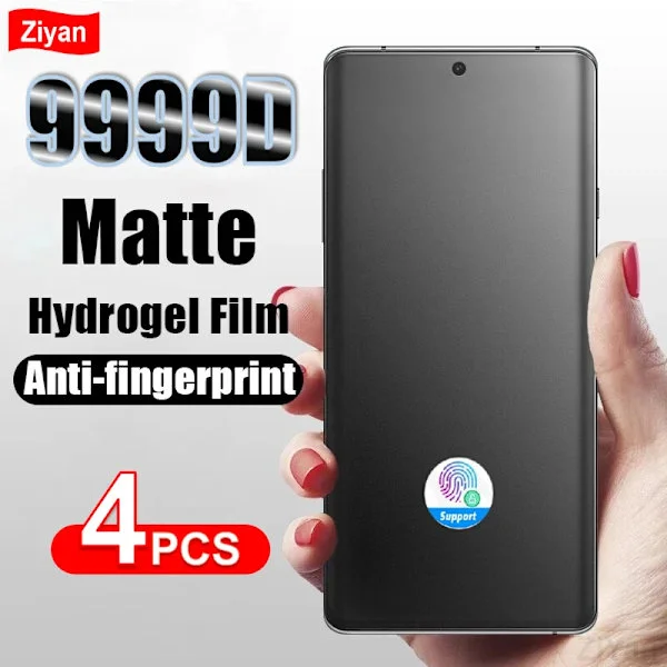 4 st Matt Hydrogel Film kompatibel Samsung Galaxy S25 Edge S24 S23 S22 S21 Note 20 Ultra S20 FE S10+ A13 A33 A53 5G Skärmskydd