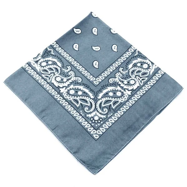 Bandana huivi huivi nuuska kangas paisley kuvio harmaa