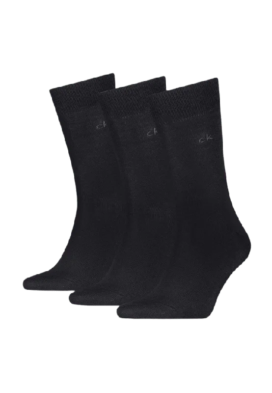 Calvin Klein Men's Classic Socks 3 Pack Strumpor Herr Svart 43/46