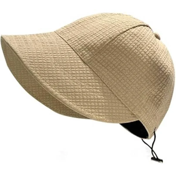 Women's Summer Wide Brim Foldable Sun Hat Outdoor Anti-UV Beach Visor for Cycling, Fishing, Tennis & Running