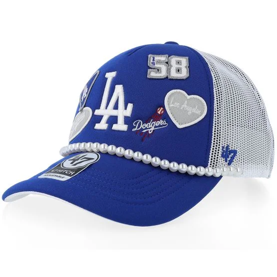 47 Brand - MLB Sininen trucker Lippis - Los Angeles Dodgers Rally On Hitch Fm Royal/White A-frame Trucker @ Hatstore
