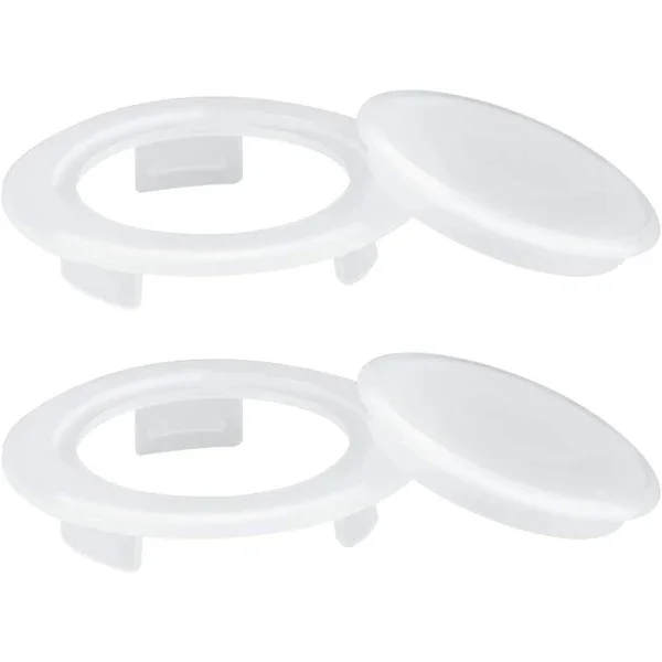 QD-2 stk (4 tommer) Bordparasoll Hullring Plastparasoll Hullbeskyttelse for Uteparasoll Hageparasoll Parasollstabilitet Parasoll - Hvit