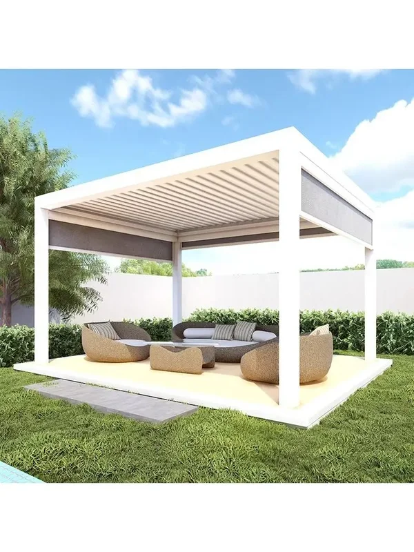 AliExpress - Prgola 3x3 pergola de toit en verre PVC motorisé extérieur étanche en aluminium auvent électrique tentes 12x12 tonnelle pas cher 