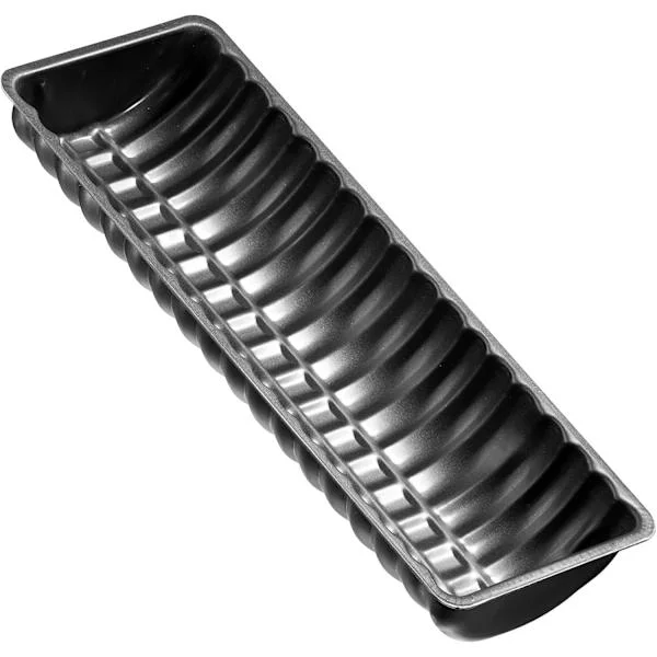Stockform, rektangulär form, bakform, stockform, kakform, rostfritt stål, svart, 31 x 12 x 4 cm