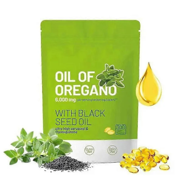 Oreganoolja Svartkumminolja 6000mg Näringsgeler & Tuggtabletter B