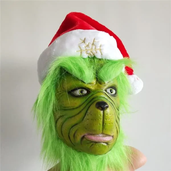 Green Monster Mask Costume Accessory Christmas Cosplay, Green L