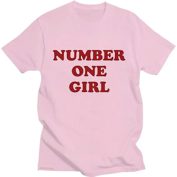 ROSé Number One Girl T-shirt Grafiskt Tryck Hip Hop Vintage T-shirt Kortärmad Bomull O-ringad T-shirt Punk T-shirts