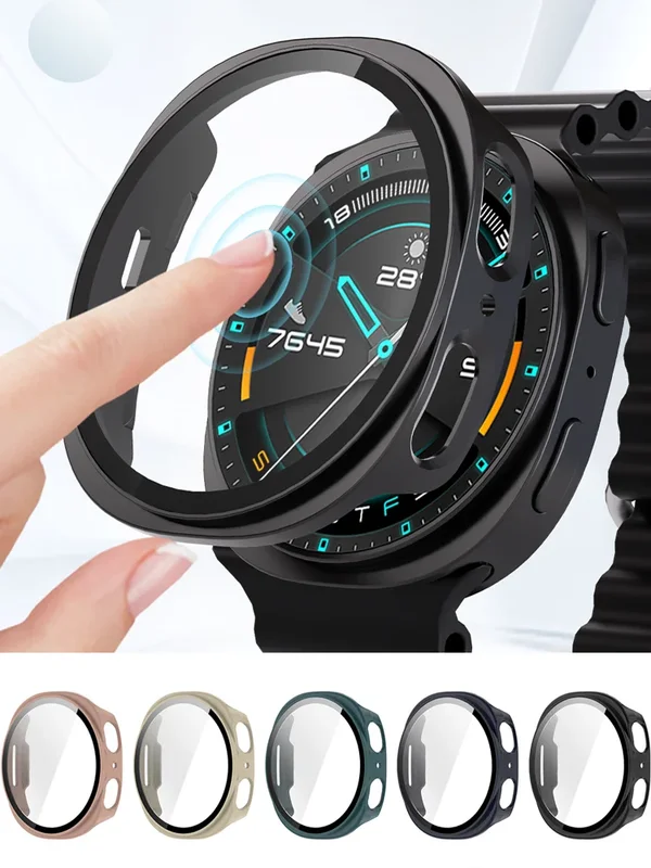 AliExpress - Gehard glas + pc-hoes voor Samsung Galaxy Watch 8 44 mm 40 mm Alle dekking Beschermende bumperhoes voor Galaxy Watch 8 Accessoires