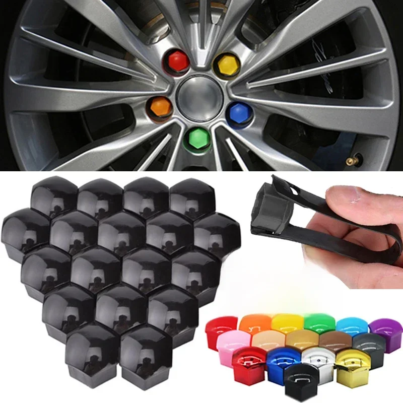 AliExpress - 17mm/19mm/21mm 20Pcs Auto Rad Mutter Kappen Schutz Abdeckungen Kappen Auto Hub schraube Abdeckung Schwarz Auto Reifen Bolzen Mutter Kappe