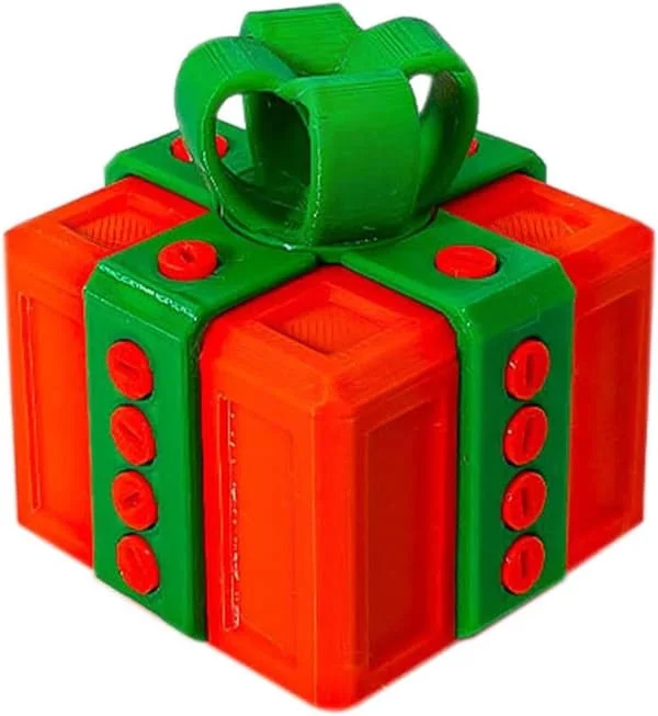 Søt skruegaveeske, søt skruegaveeske, sparegrisgaveeske, kreativ sparegrisgaveeske, 3D-printet gaveeske (gresskarfarge + grønn sløyfe) 8*8 cm