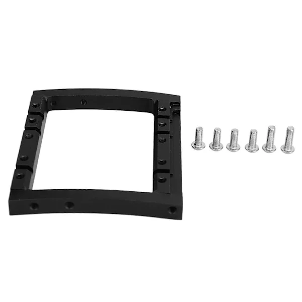 RC Crawler Servo Monteringsbrakett Aluminiumslegering Stabil Struktur Stilig Utseende Støtfangerfeste for 1/10 RC Crawler Svart