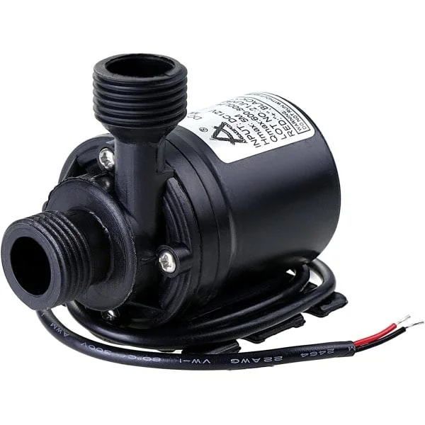 Cirkulationspumpe DC 12V 800L/H 5M Vandcirkulationssystem Sort 1 stk(FQ)
