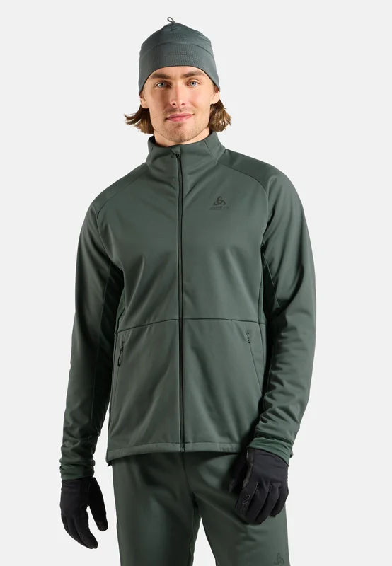 Odlo Veste de ski de fond Essential Warm pour homme, L, vert