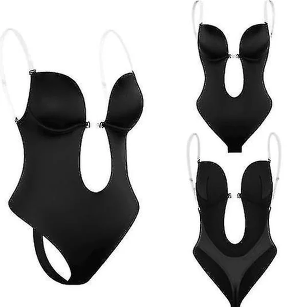 Kvinnors rygglösa Shapewear Djup Vhals Body Shaper för klänning med låg rygg vY