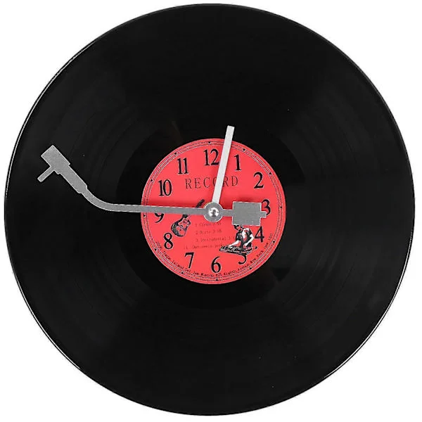 European Retro Ultra-quiet Clock Vinyl Record Personalized Wall Clock Cafe Bar Decorative Wall Clock