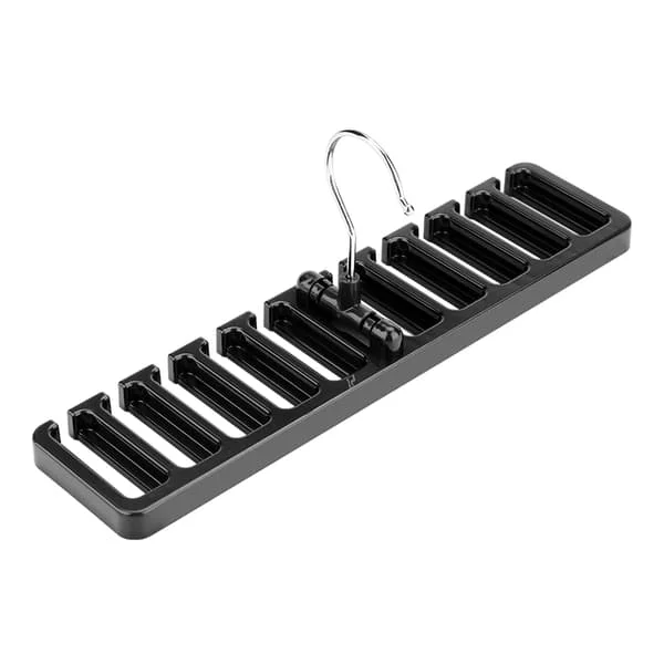 10-spors slipsbelte skjerf stativ organizer solid plast klesskap garderobe plassbesparende svart
