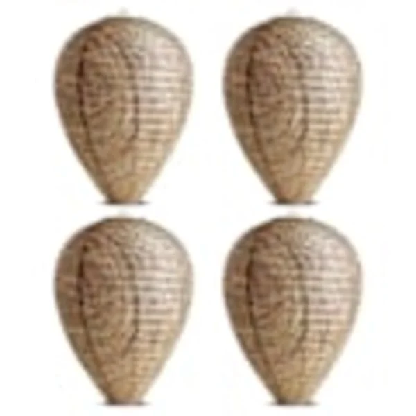 4-pack Getingfällor Giftfritt Papper Bete för att Avvisa Bin - Getingbo Beige