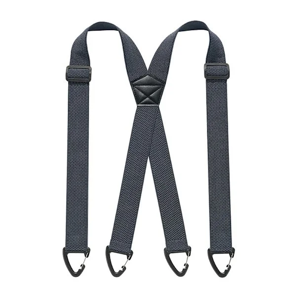 Men's Suspenders X-Shape - 3.8 cm Wide Elastic Strap with 4 Carabiner Hooks - Adjustable Non-Slip Suspenders for Work Trousers