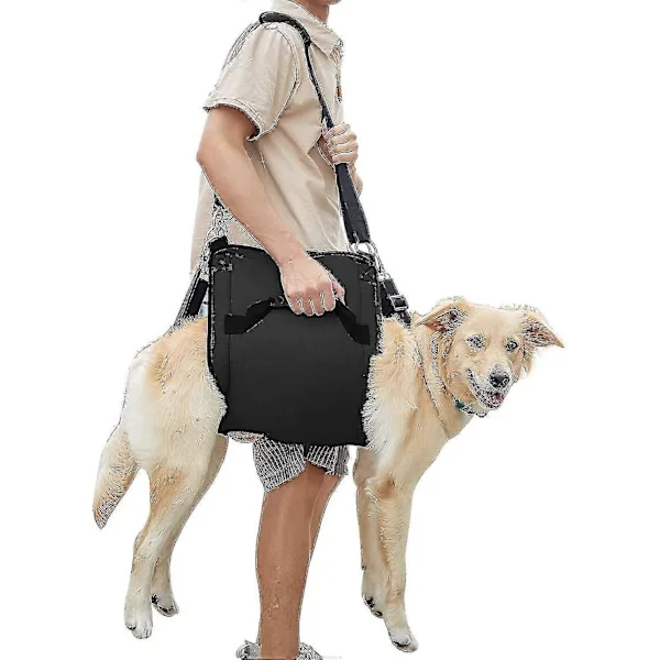 Hundbärsele, Nödryggsäck för husdjur, Benstöd & Rehabilitering Hund (svart) Lyftharness För Kloklippning, Hundbärväska PK