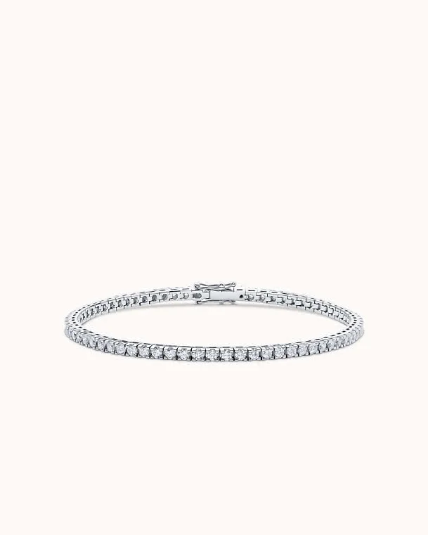 Tennis Bracelet 18K White Gold Natural Diamonds 3 Carat - Diamond Jewelry from Vanbruun