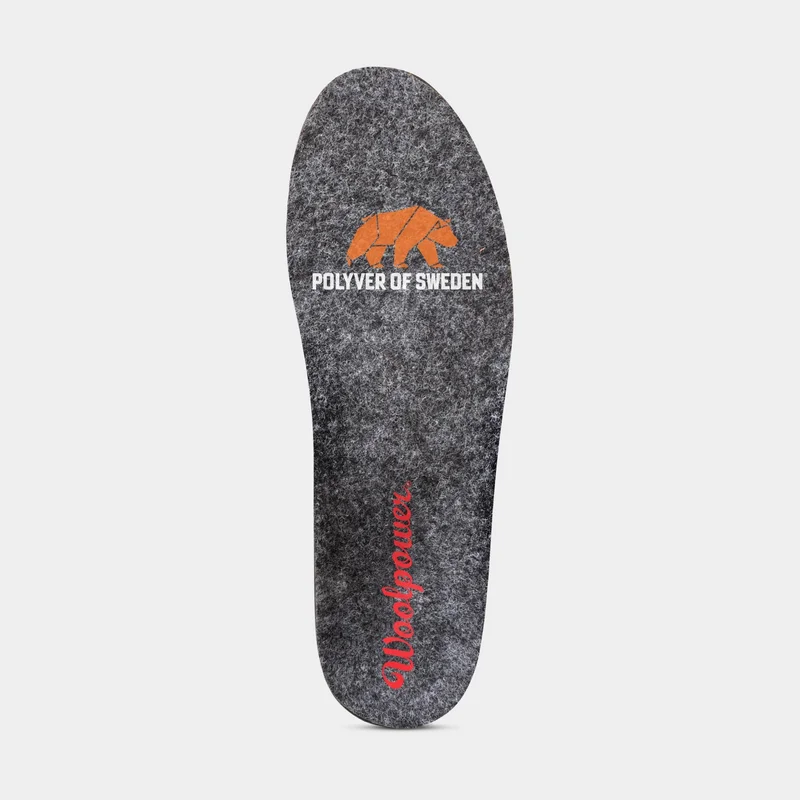 Insoles Polyver Woolpower Insole Low Arch, grey, unisex, EU 35/37