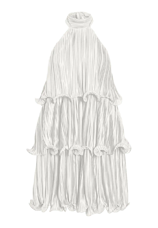 Vila Viwanda Halterneck Dress Jerseyklänningar Dam Vit L