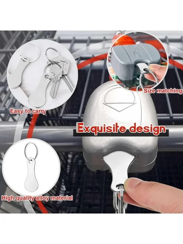 AliExpress - Kostenlos gravierter 10-teiliger Einkaufswagen-Entferner, rostfreier Einkaufswagen-Token-Schlüsselanhänger, praktisches Geschenk mit Logo