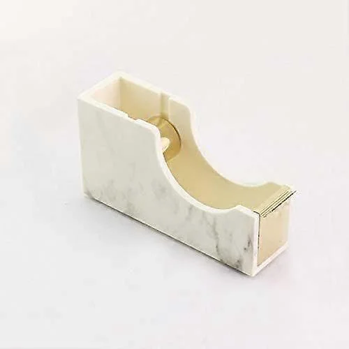 Akryl Skrivebord Tape Dispenser, Marmor Tape Kutter Metall Kjerne Tape Holder Kontorrekvisita