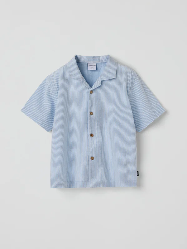 Polarn O. Pyret - Shirt striped - 122 - Childrenswear - blue