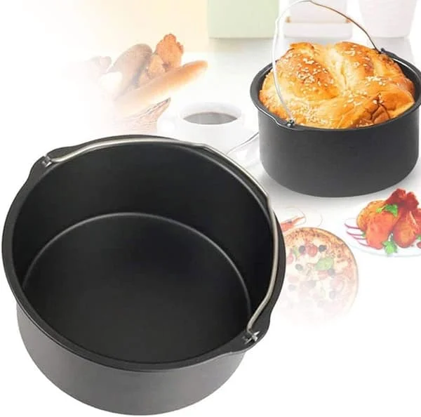8 INCH Air Fryer Accessories Cake Pan Pizza Pan Round Cake Mold
