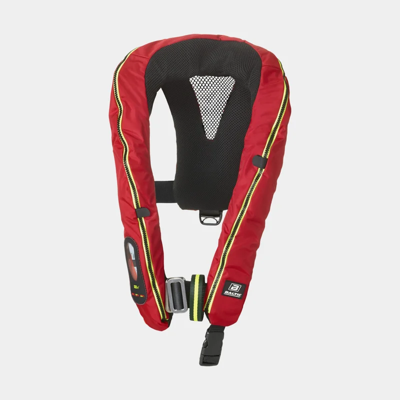 Oppustelig redningsvest Baltic Legend 165N SLA Sele, automatisk, rød + kulsyrepatron 33 gram, 40 - 120 kg