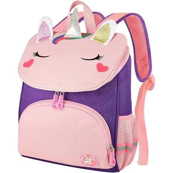 Girls' School Bag, Kids Backpack with Chest Strap Toddler Backpack Preschool Bookbag