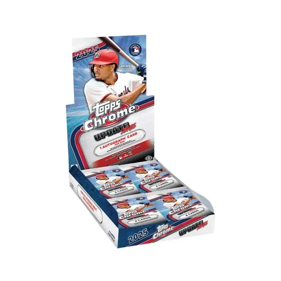 Topps - Chrome Baseball 2025 Update Series Hobby Box - 20 Packs (80 Cards) Black Trading Cards - @ Hatstore