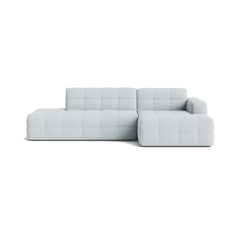 Paris chaiselong sofa, højrevendt | open end - Aragon Krystal blå - 282x162x77 - Sofa, chaiselong - Komfortabel hjørnesofa med chaiselong