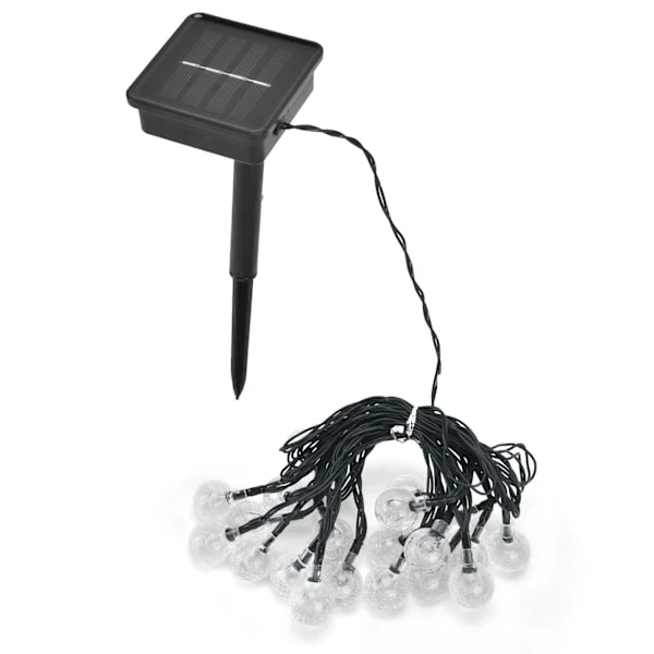 5m LED Solcelle Lyslenke 20LEDs Dekorativ Utendørs Lyslenke med 8 Lysmoduser for Hagefest i Gårdsplassen