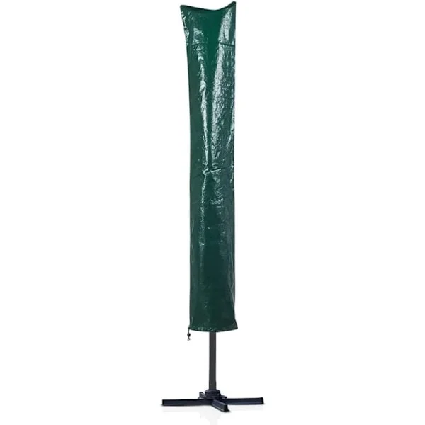 Parasoltrekk med lukking, beskyttelsestrekk for hageparasoll, anti-UV, anti-vind, vanntett, PE parasoll blastol-trekk - 160 x 24 x 24 cm (grønn)