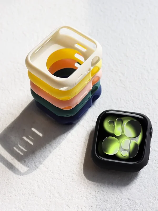 AliExpress - Weiche Silikonhülle für Apple Watch Armband 46mm 45 44mm 42mm 41 40mm Zubehör Schutzabdeckung iWatch Serie SE 11 10 9 8 7 6 Cover