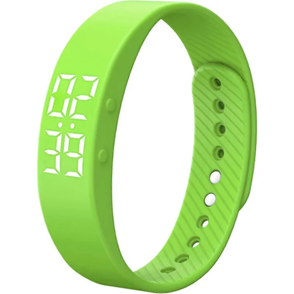 Fitnessur til kvinder mænd skridttæller ur skridttæller kalorie tæller afstand teenagere ur alarm digital fitness tracker grøn