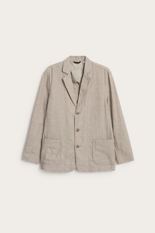 Kappahl | Blazer i linblanding med normal passform Brun L | Herre
