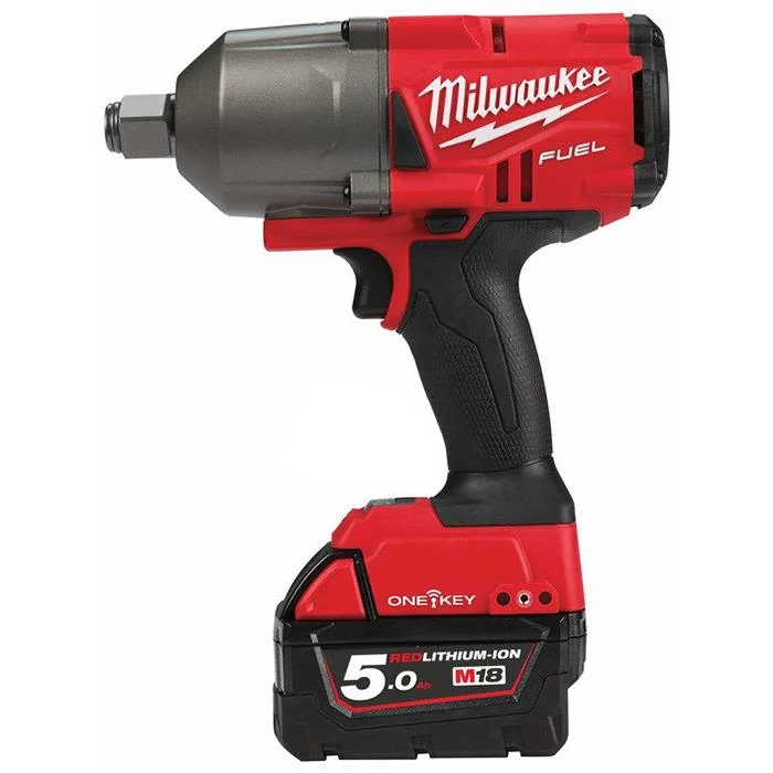 Milwaukee M18 ONEFHIWF34-502X Mutterdragare med batteri och laddare, Maskiner