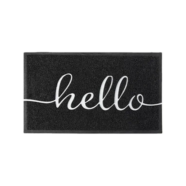 (40 x 60 cm, svart) Dørmatte for utendørs og innendørs bruk - Sklisikker - Vaskbar - for inngangsdøren, hagen