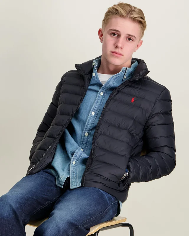 Polo Ralph Lauren P-Layer 2 Packable Quilted Jacket Sort Jakker Dreng - Kids Brand Store