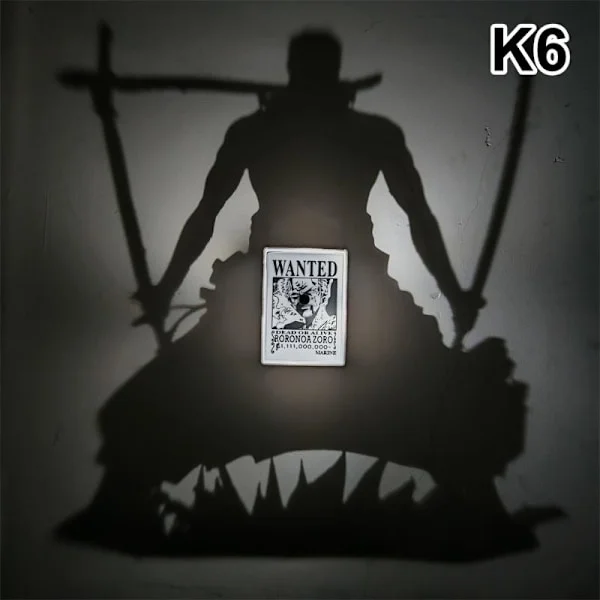 Ny Zoro Vägglampa Figur Leksak One Piece Anime Tillbehör Barn T