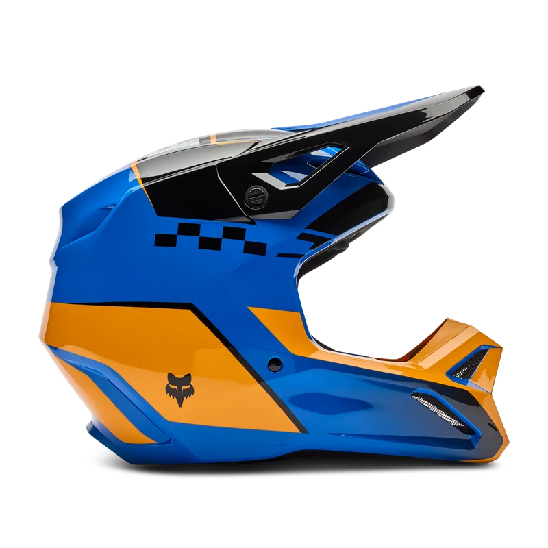 Casque Cross FOX V1 Collect Bleu M