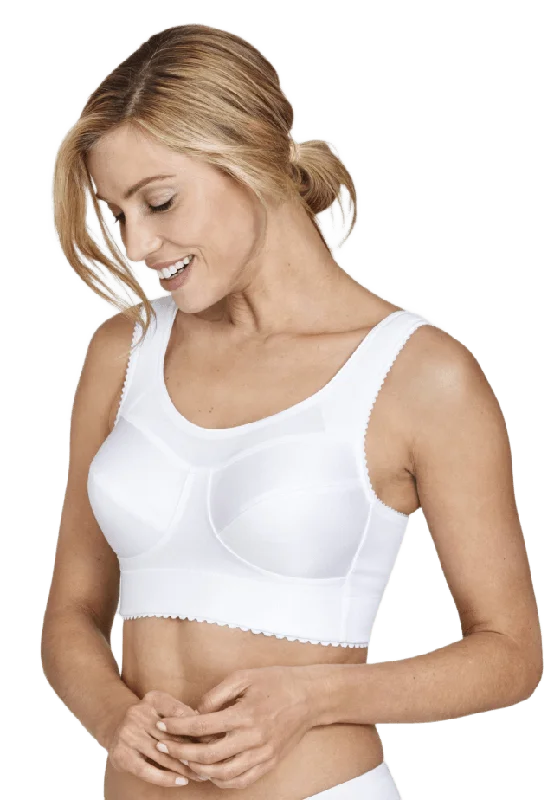 Miss Mary of Sweden Cotton Simplex Low Impact Sport-bh Utan Bygel Träningskläder Dam Vit 100f