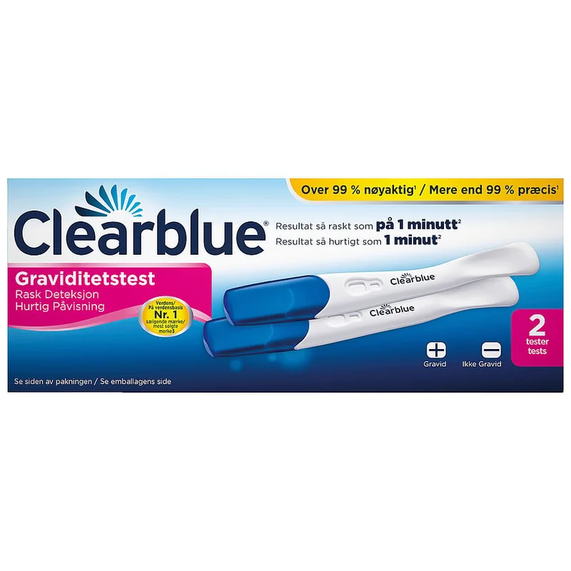 Clearblue Graviditetstest Rapid Detect 2 stk, Børn & Forældre, Graviditet & Efterfødsel, Graviditetstest